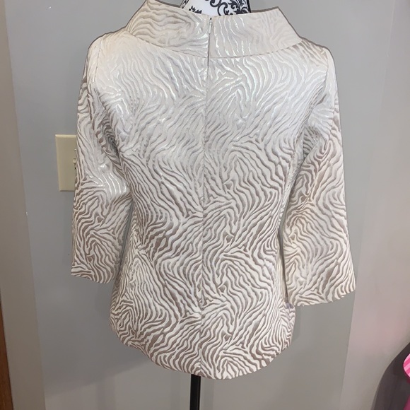 Michael Kors zebra print dressy shirt size 8 - Picture 7 of 11